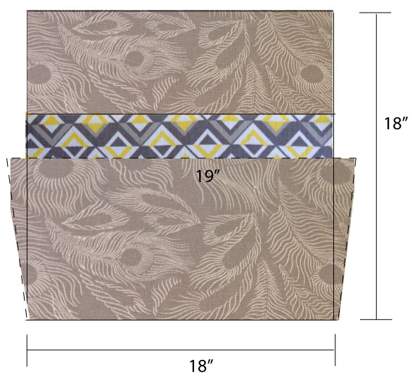 A Pleated, BiColor Throw Pillow DIY Cactus Cancer Society