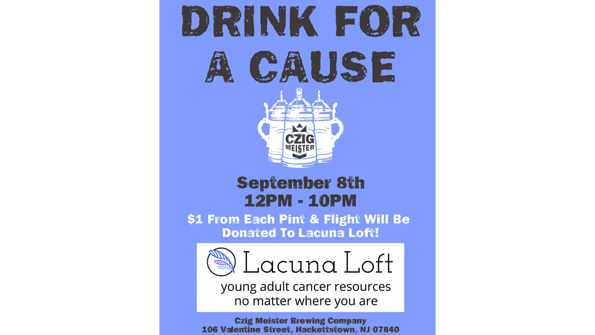 drink for a cause flyer