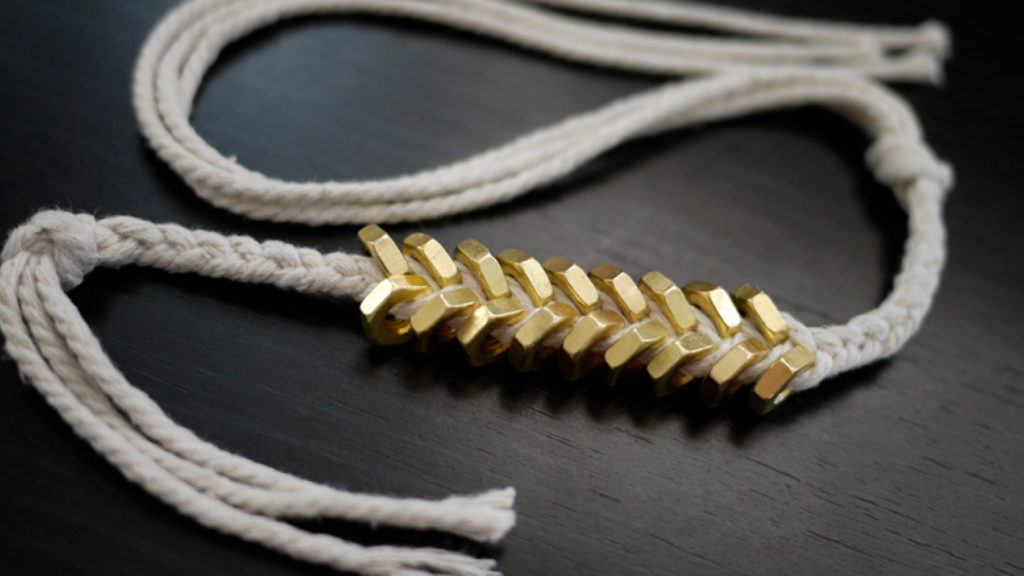 braided hex nut bracelet